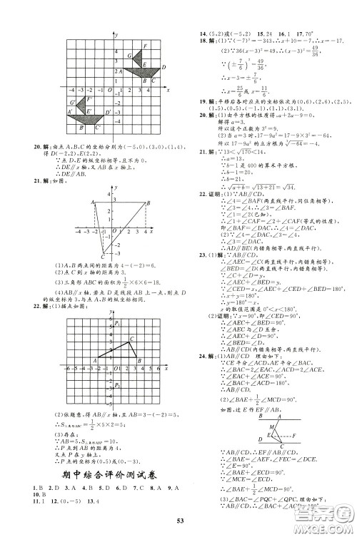钟书金牌2020年非常1+1完全题练七年级下册数学R版人教版参考答案 钟书金牌2020年非常1+1完全题练七年级下册数学R版人教版参考答案