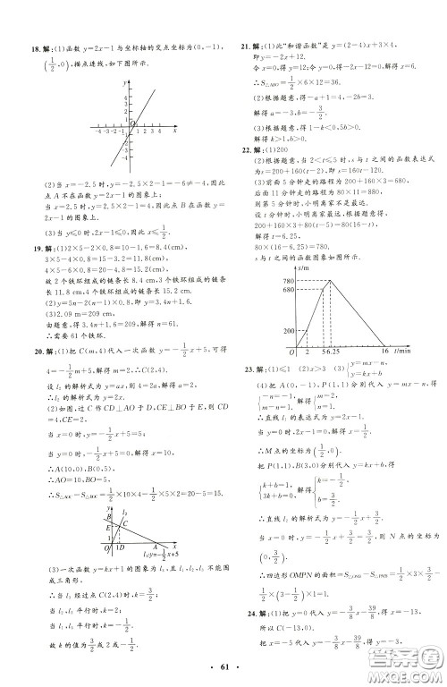 钟书金牌2020年非常1+1完全题练八年级下册数学R版人教版参考答案