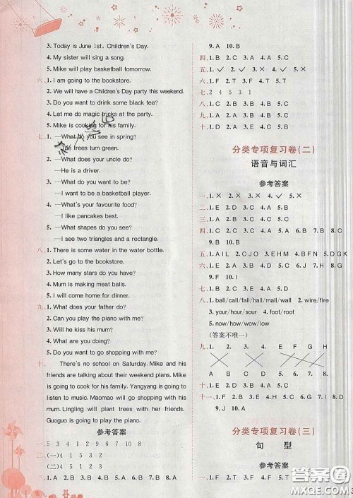 2020年黄冈小状元达标卷三年级英语下册北京版答案