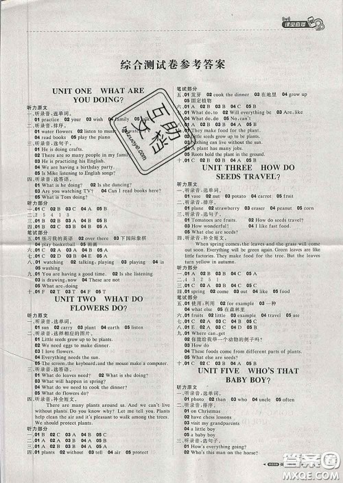 2020春新版1加1轻巧夺冠课堂直播五年级英语下册北京版答案 2020春新版1加1轻巧夺冠课堂直播五年级英语下册北京版答案