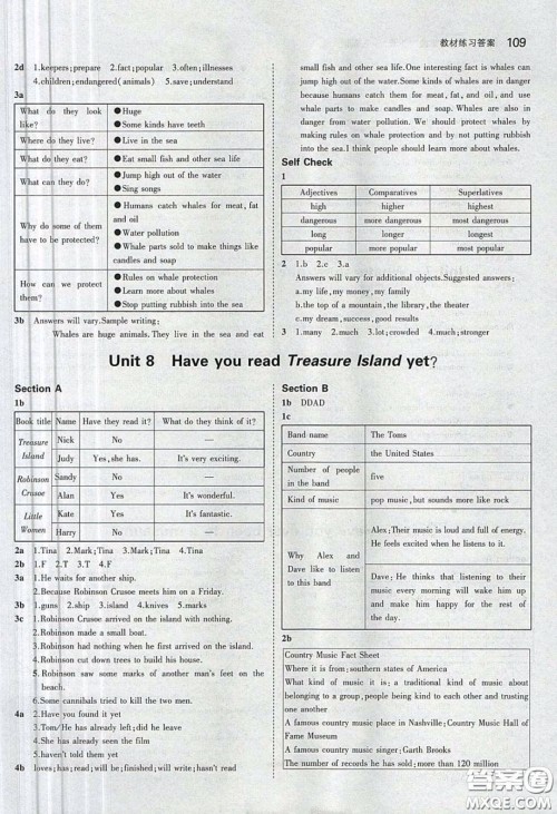 人民教育出版社2020义务教育教科书英语八年级下册人教版教材习题答案