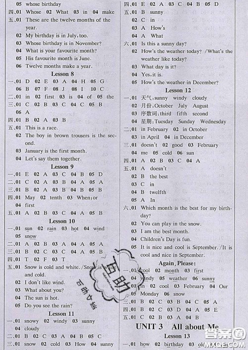 2020春新版1加1轻巧夺冠课堂直播四年级英语下册冀教版答案 2020春新版1加1轻巧夺冠课堂直播四年级英语下册冀教版答案