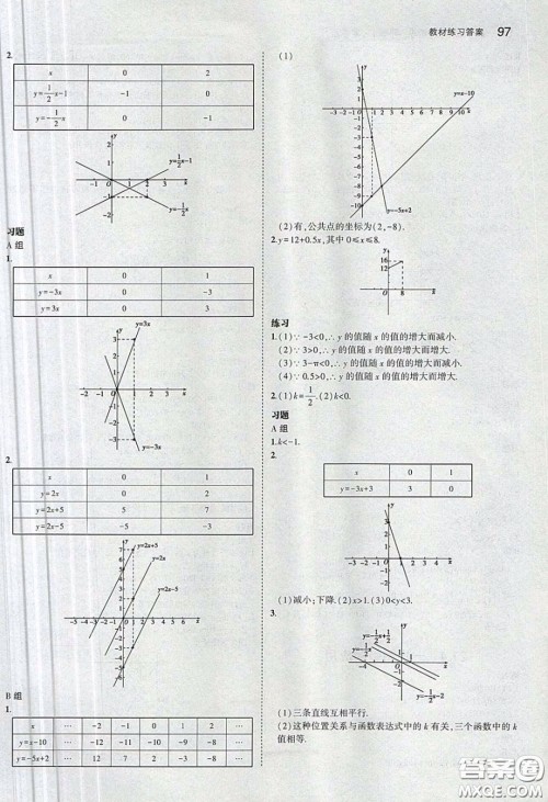 河北教育出版社2020义务教育教科书八年级数学下册冀教版教材课后习题答案