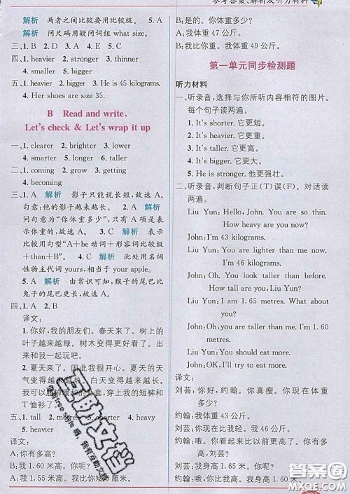 新疆青少年出版社2020春教材1加1六年级英语下册人教版答案 新疆青少年出版社2020春教材1加1六年级英语下册人教版答案