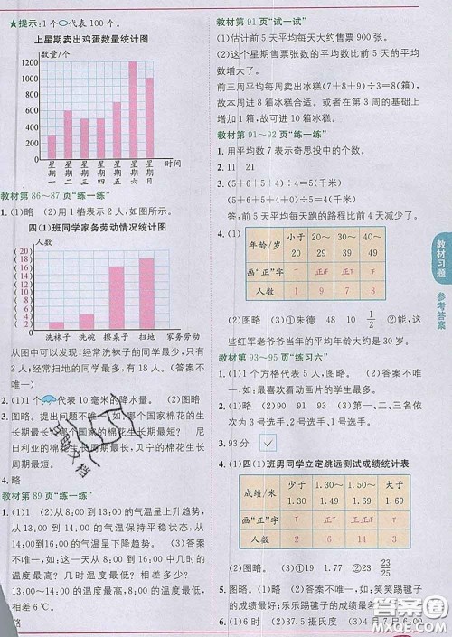 新疆青少年出版社2020春教材1加1四年级数学下册北师版答案 新疆青少年出版社2020春教材1加1四年级数学下册北师版答案