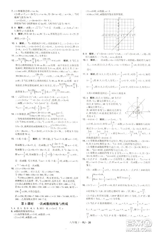 经纶学典2020春学霸题中题八年级下册数学RJ人教版参考答案