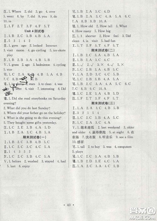 合肥工业大学出版社2020全频道课时作业六年级英语下册人教版答案 合肥工业大学出版社2020全频道课时作业六年级英语下册人教版答案
