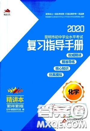 2020年昆明市初中学业水平考试复习指导手册化学参考答案