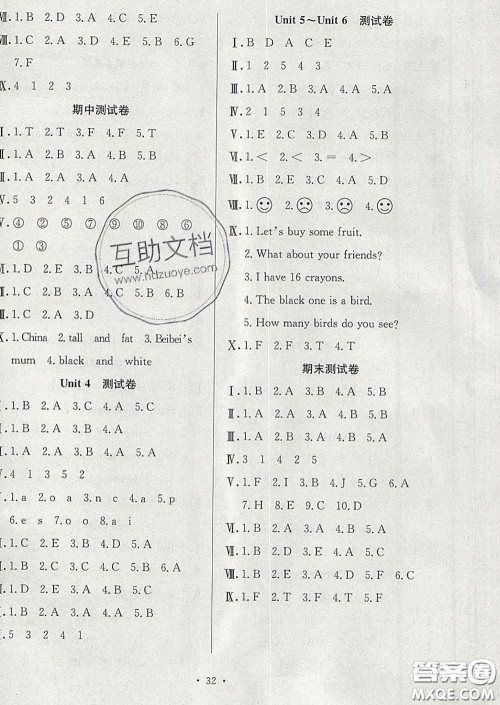 合肥工业大学出版社2020全频道课时作业三年级英语下册人教版答案