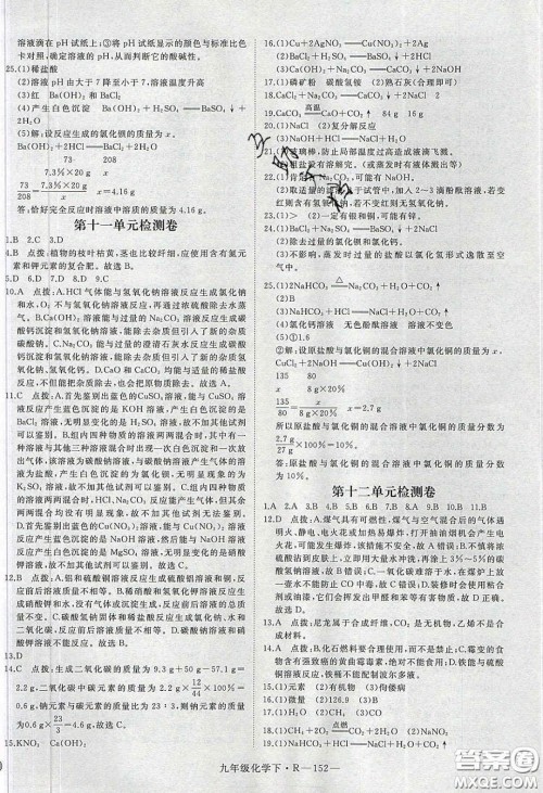 河南专用2020春优翼学练优九年级化学下册人教版答案 河南专用2020春优翼学练优九年级化学下册人教版答案