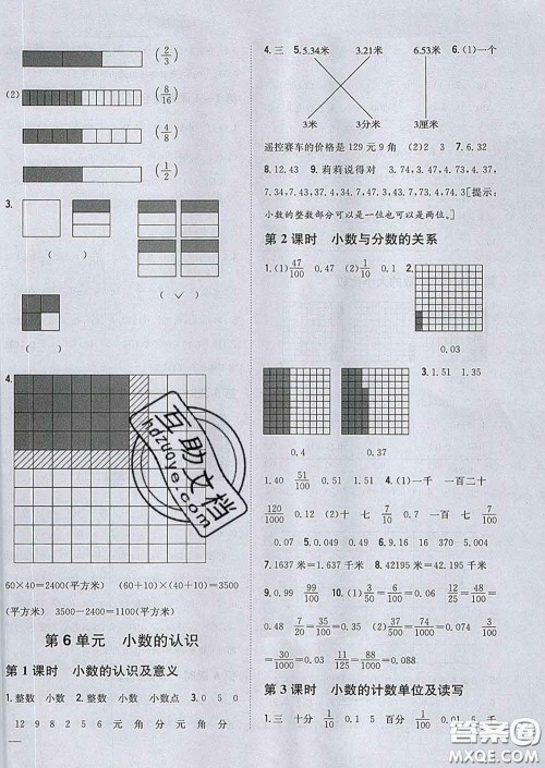 2020春梓耕书系小学题帮四年级数学下册冀教版答案 2020春梓耕书系小学题帮四年级数学下册冀教版答案