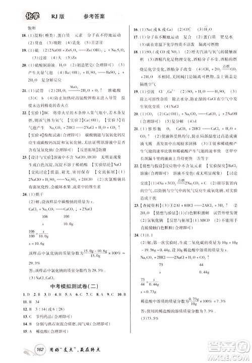 2020年支点化学九年级下册RJ版人教版江西专版参考答案 2020年支点化学九年级下册RJ版人教版江西专版参考答案
