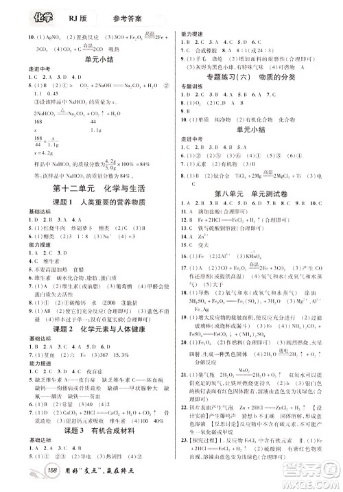 2020年支点化学九年级下册RJ版人教版江西专版参考答案 2020年支点化学九年级下册RJ版人教版江西专版参考答案