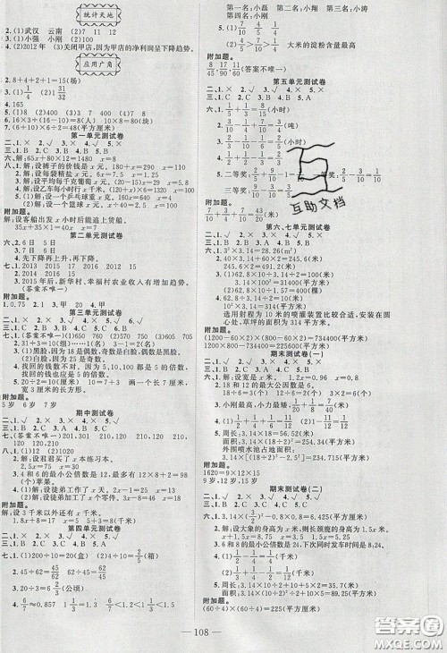 原创新课堂2020五年级数学下册苏教版答案 原创新课堂2020五年级数学下册苏教版答案