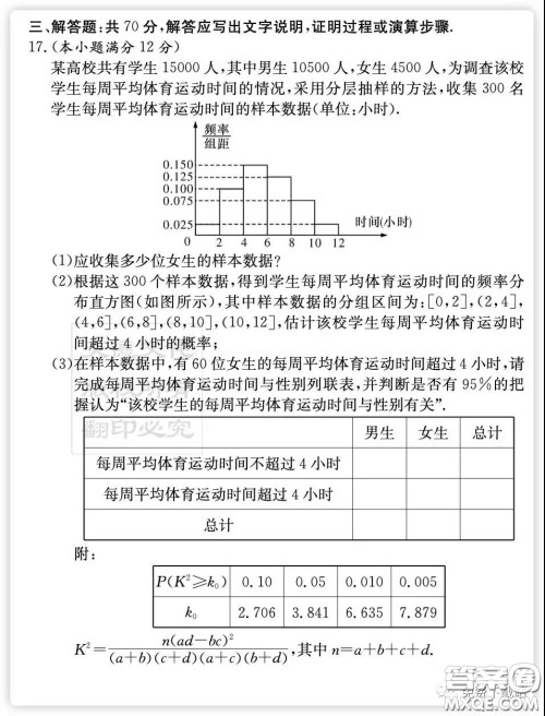 炎徳英才大联考湖南师大附中2020届高三月考卷五文科数学试题及答案 炎徳英才大联考湖南师大附中2020届高三月考卷五文科数学试题及答案