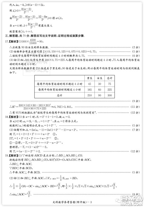 炎徳英才大联考湖南师大附中2020届高三月考卷五文科数学试题及答案 炎徳英才大联考湖南师大附中2020届高三月考卷五文科数学试题及答案