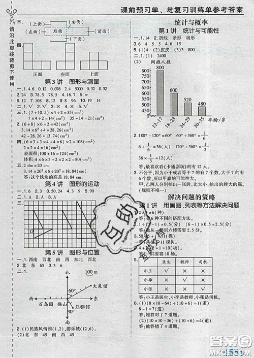 2020春特高级教师点拨六年级数学下册北师版答案