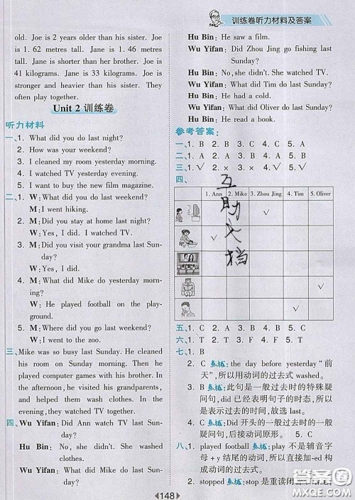 2020春特高级教师点拨六年级英语下册人教版答案 2020春特高级教师点拨六年级英语下册人教版答案