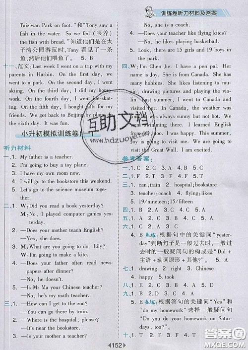 2020春特高级教师点拨六年级英语下册人教版答案 2020春特高级教师点拨六年级英语下册人教版答案