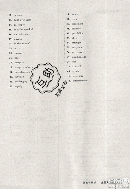 2020春全品大讲堂初中英语九年级下册新课标YLNJ译林牛津版参考答案 2020春全品大讲堂初中英语九年级下册新课标YLNJ译林牛津版参考答案