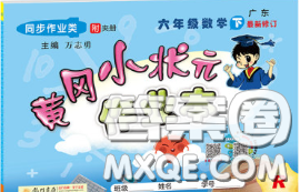 人教版广东专版2020春黄冈小状元作业本六年级数学下册答案 人教版广东专版2020春黄冈小状元作业本六年级数学下册答案