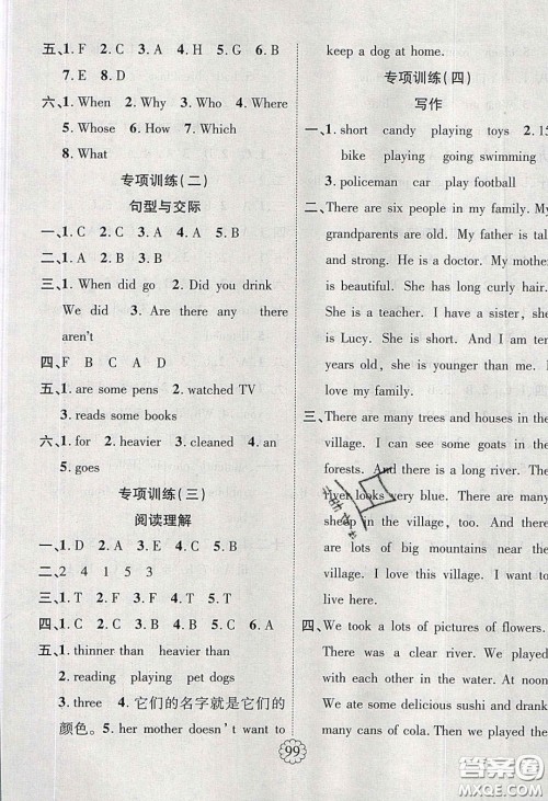 新疆文化出版社2020春畅优新课堂六年级英语下册人教PEP版答案 新疆文化出版社2020春畅优新课堂六年级英语下册人教PEP版答案