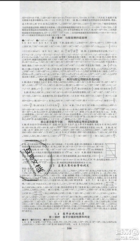 2020年智慧学堂核心素养提升法八年级下册数学湘教版参考答案 2020年智慧学堂核心素养提升法八年级下册数学湘教版参考答案