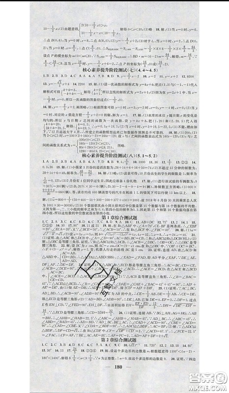 2020年智慧学堂核心素养提升法八年级下册数学湘教版参考答案 2020年智慧学堂核心素养提升法八年级下册数学湘教版参考答案
