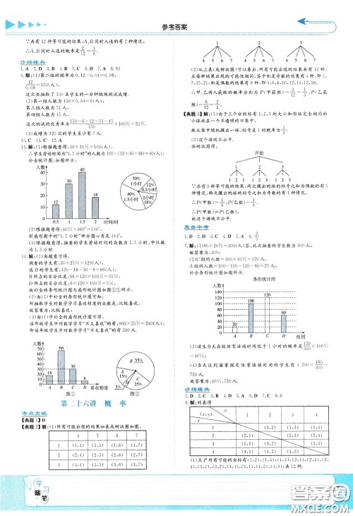 湖南教育出版社2020年湘教考苑中考总复习数学参考答案