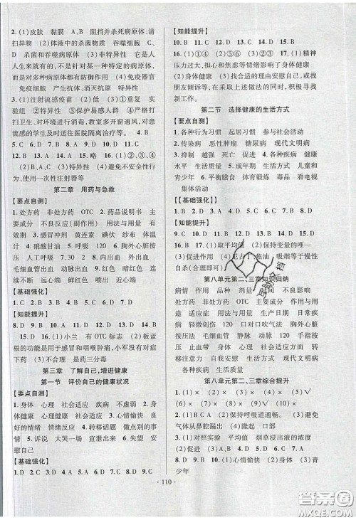 宁夏人民教育出版社2020畅优新课堂八年级生物下册人教版答案 宁夏人民教育出版社2020畅优新课堂八年级生物下册人教版答案