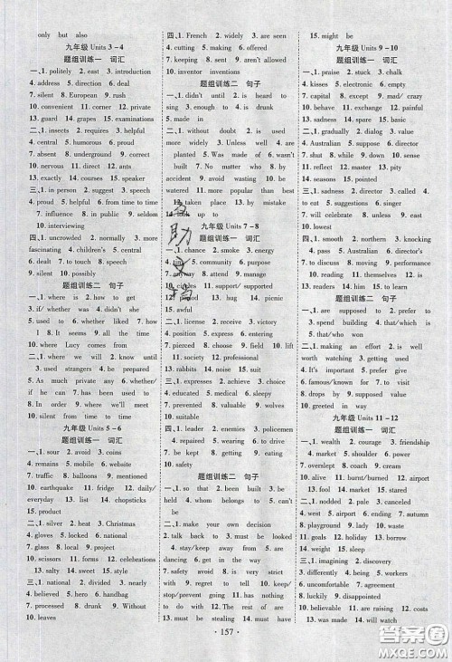 宁夏人民教育出版社2020畅优新课堂九年级英语下册人教版答案