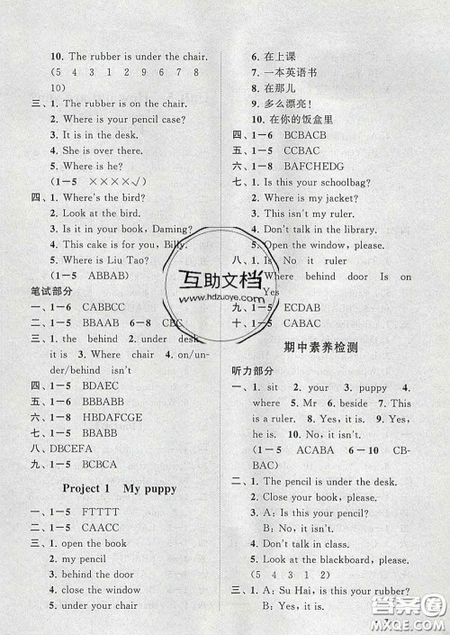 2020春走进重点初中拓展与培优三年级英语下册译林牛津版答案