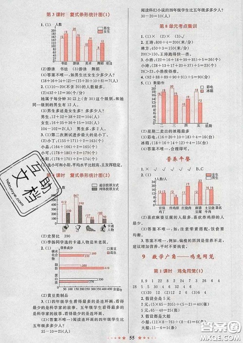 2020新版小学同步测控全优设计超人天天练四年级数学人教版答案 2020新版小学同步测控全优设计超人天天练四年级数学人教版答案