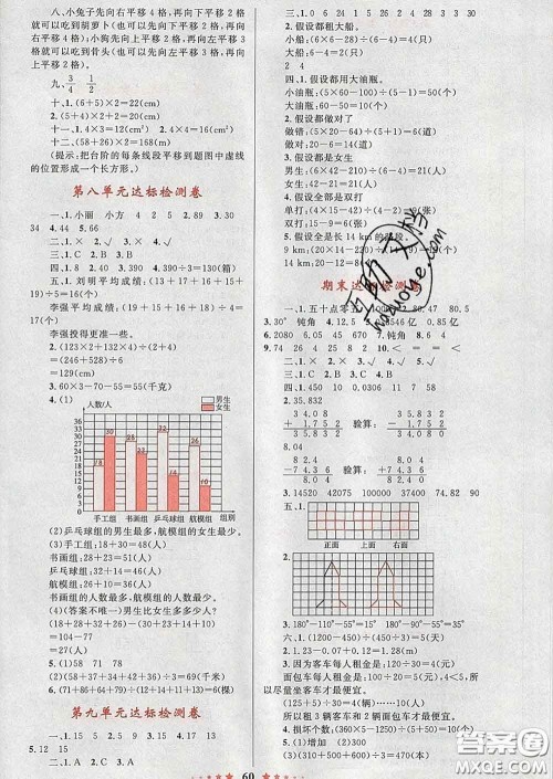 2020新版小学同步测控全优设计超人天天练四年级数学人教版答案 2020新版小学同步测控全优设计超人天天练四年级数学人教版答案