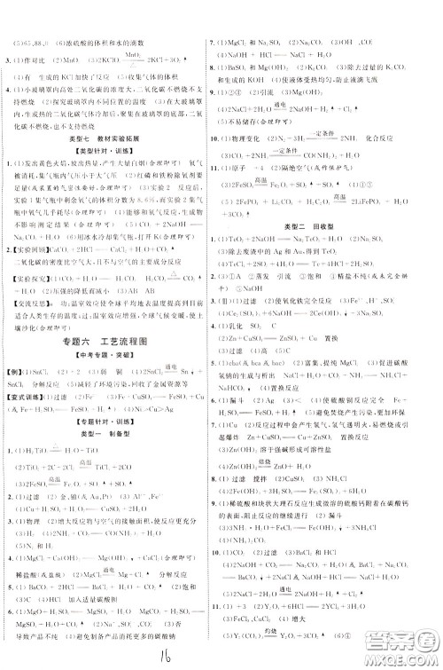 2020升级版云南中考新突破化学参考答案 2020升级版云南中考新突破化学参考答案