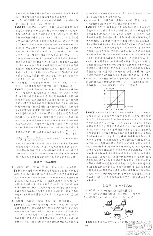 2020升级版云南中考新突破物理参考答案