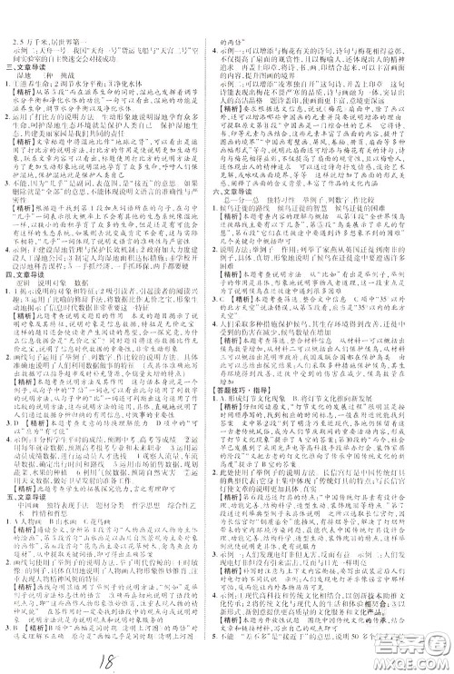 2020升级版云南中考新突破语文参考答案