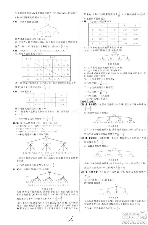 2020升级版云南中考新突破数学参考答案