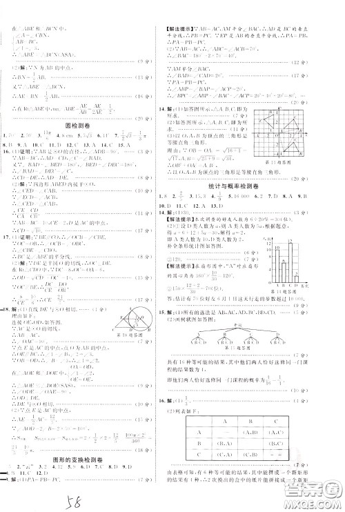 2020升级版云南中考新突破数学参考答案
