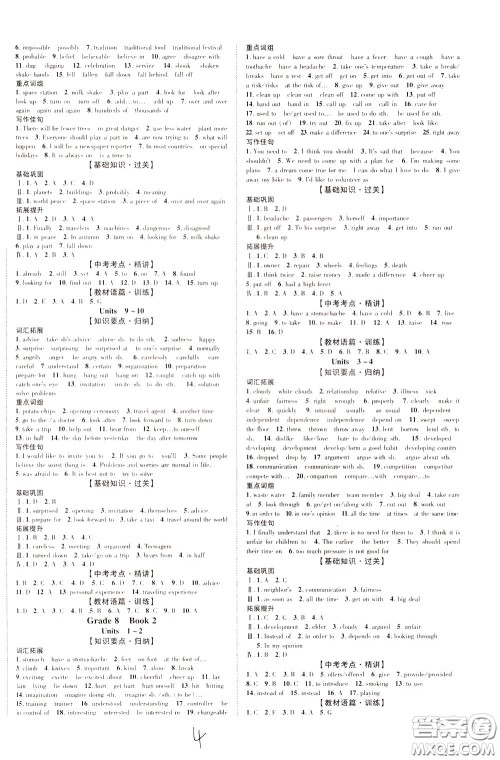 2020升级版云南中考新突破英语参考答案