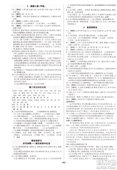 状元成才路2020年状元导练九年级下册语文人教版参考答案