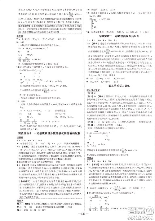 状元成才路2020年状元导练九年级下册化学人教版参考答案 状元成才路2020年状元导练九年级下册化学人教版参考答案