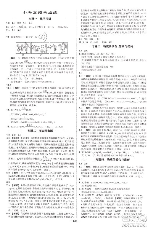 状元成才路2020年状元导练九年级下册化学人教版参考答案