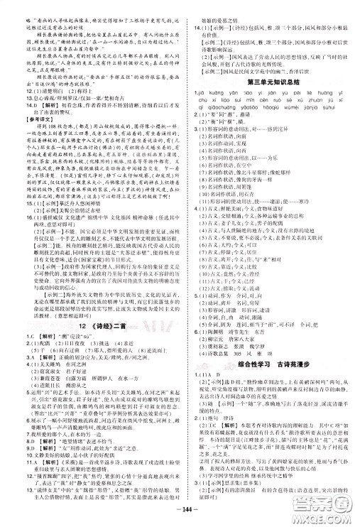 状元成才路2020年状元导练八年级下册语文人教版参考答案 状元成才路2020年状元导练八年级下册语文人教版参考答案