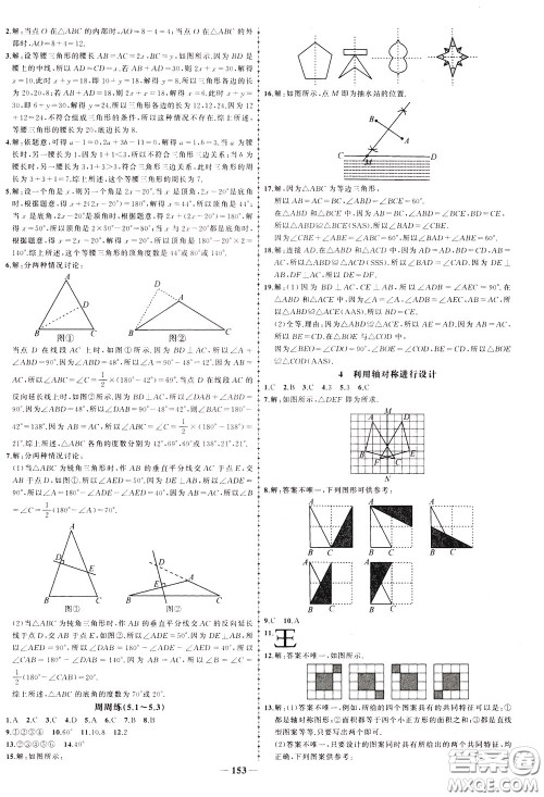状元成才路2020年状元导练七年级下册数学北师版参考答案