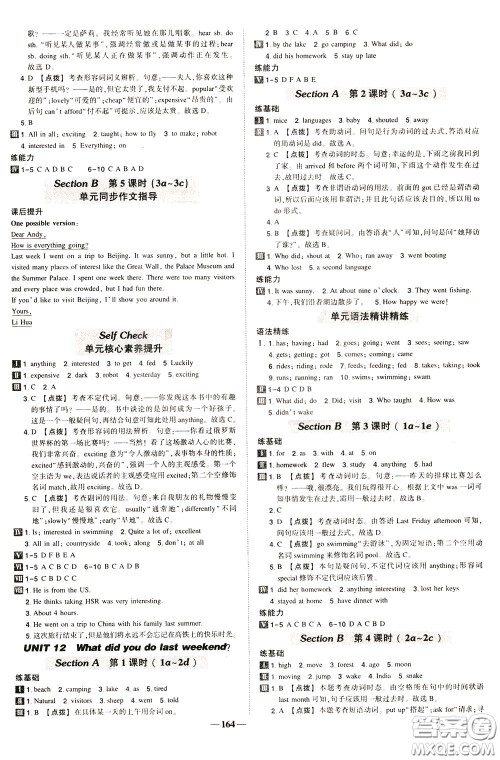 状元成才路2020年状元导练七年级下册英语人教版参考答案