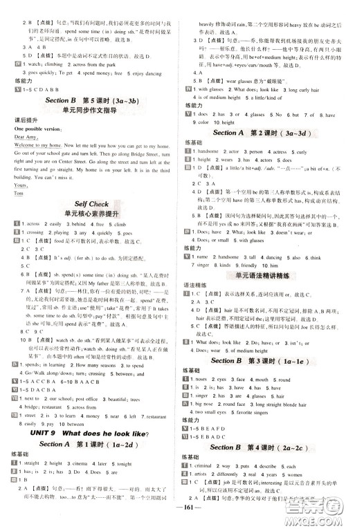 状元成才路2020年状元导练七年级下册英语人教版参考答案