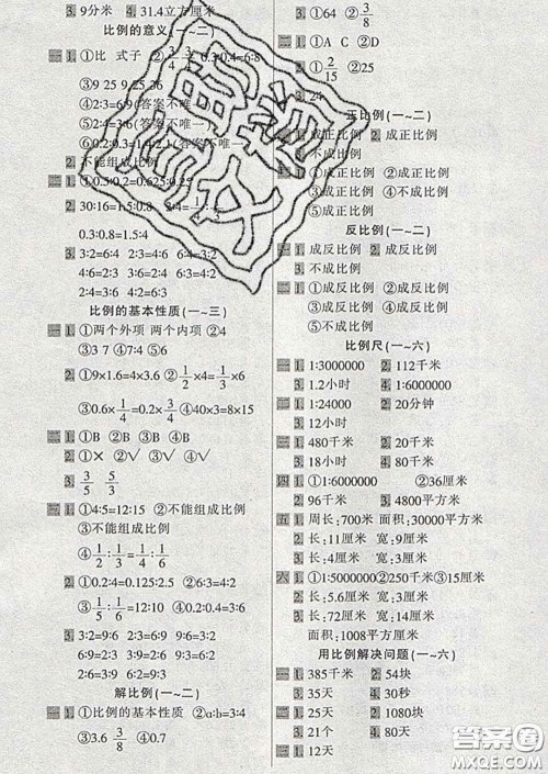 2020新版一天一页每日6分钟应用题天天练六年级下册答案 2020新版一天一页每日6分钟应用题天天练六年级下册答案