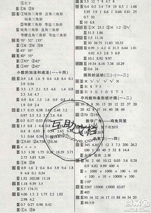 2020新版一天一页每日6分钟口算天天练四年级下册答案 2020新版一天一页每日6分钟口算天天练四年级下册答案