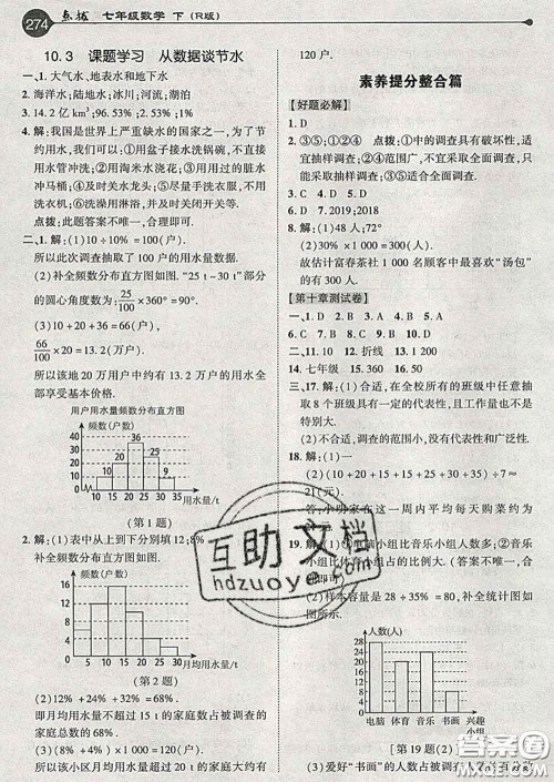 吉林教育出版社2020春特高级教师点拨七年级数学下册人教版答案